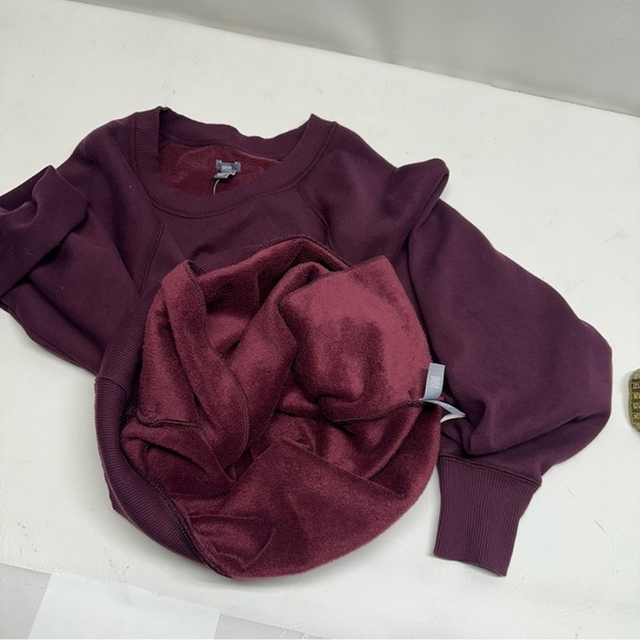 Aerie Maroon Pullover sweatshirt oversized size XS NWT - Picture 9 of 9